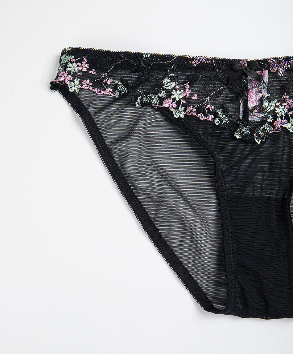 Tanga mujer mesh mix flores
