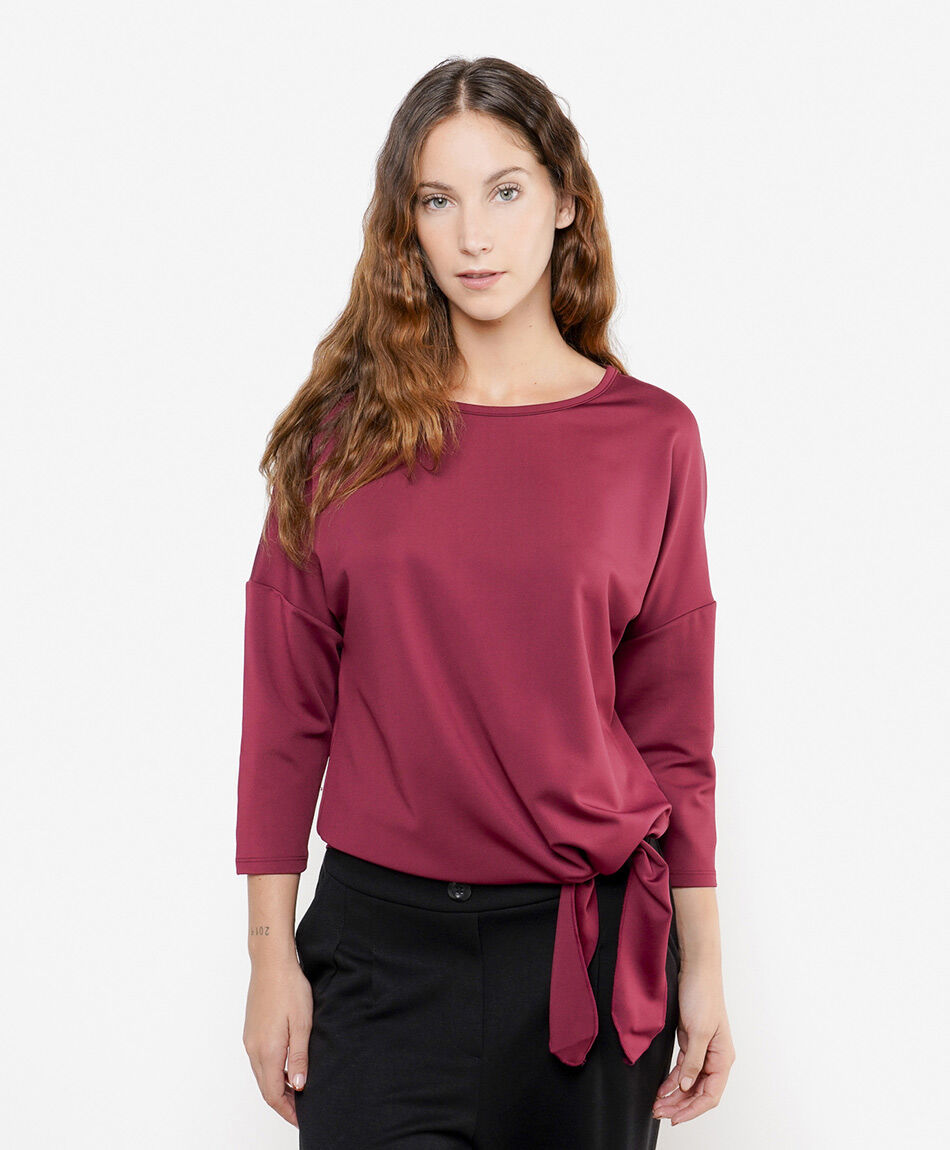 Polera mujer nudo lateral