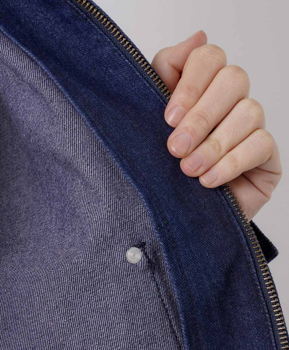 Chaqueta mujer denim cuello corderoy