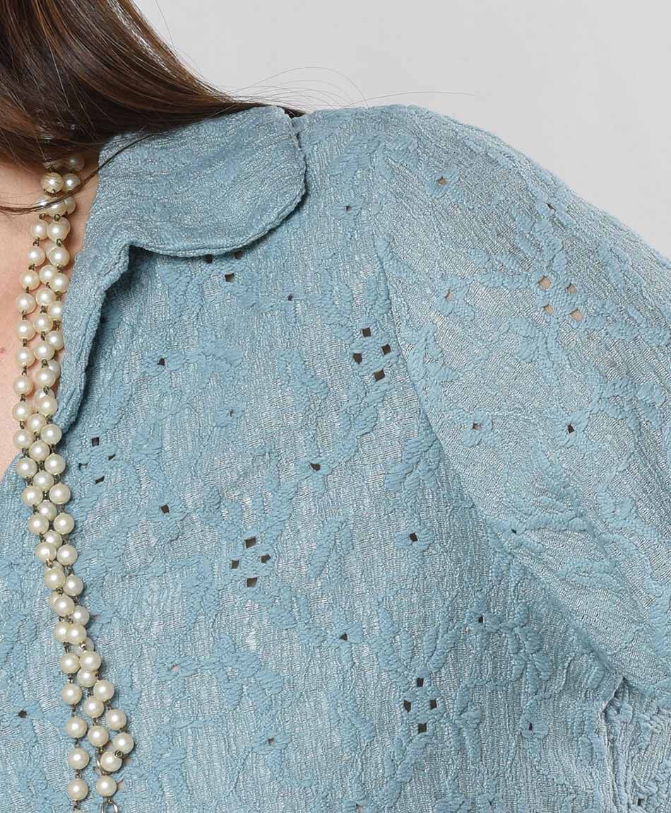 Polera mujer calado pinzas