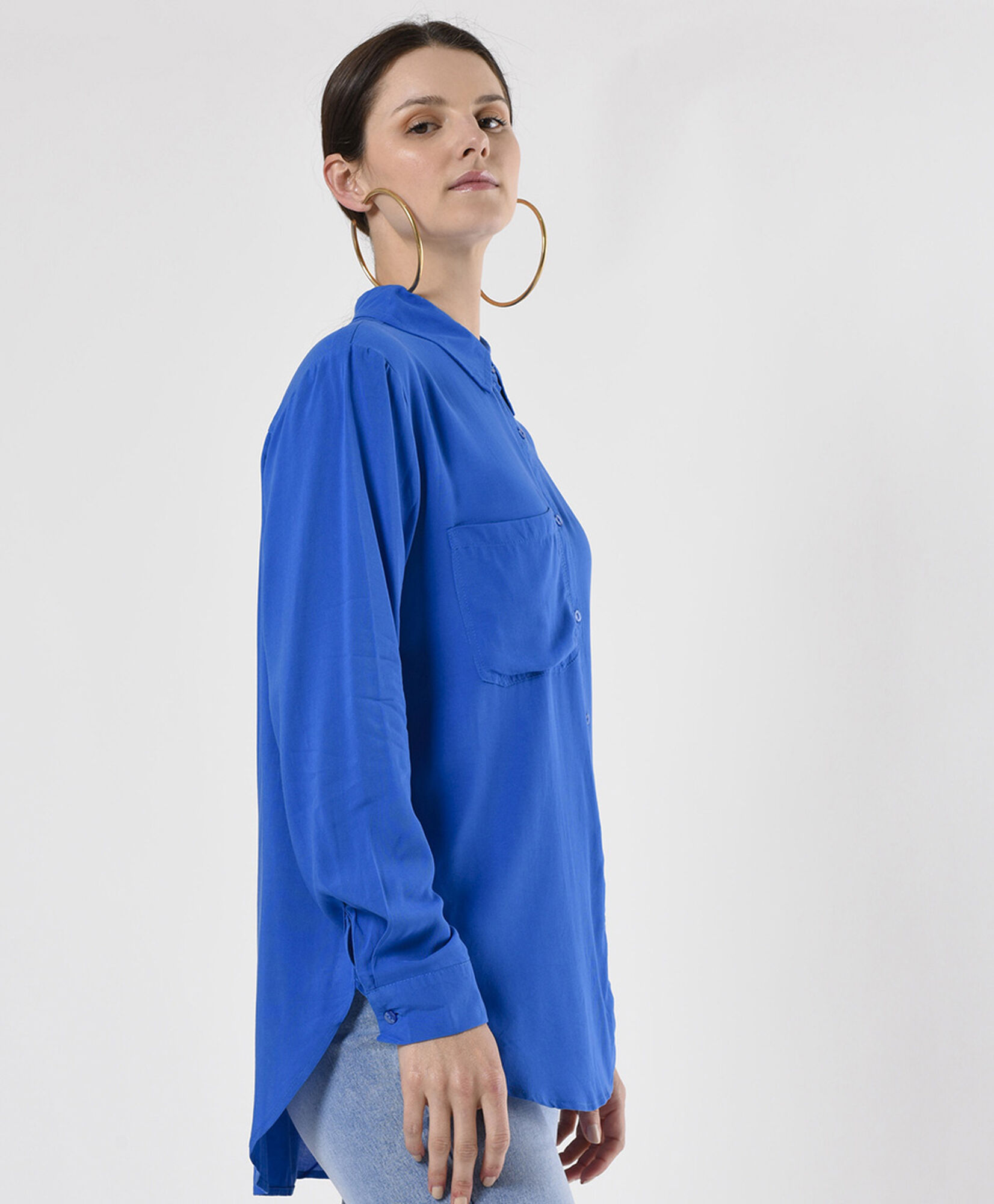 Blusa mujer bolsillo extra larga Blusa mujer bolsillo extra larga