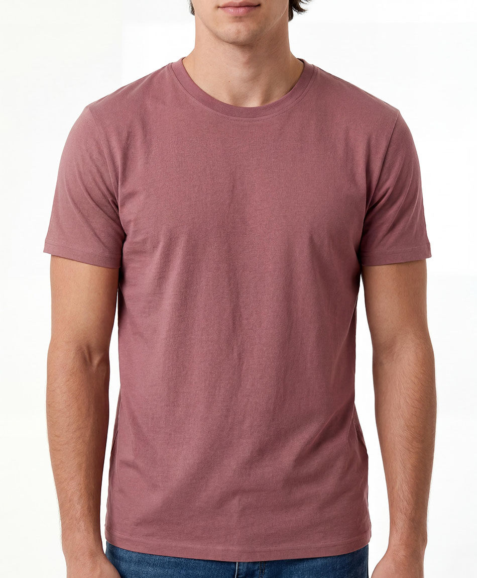 Polera hombre parche manga lisa