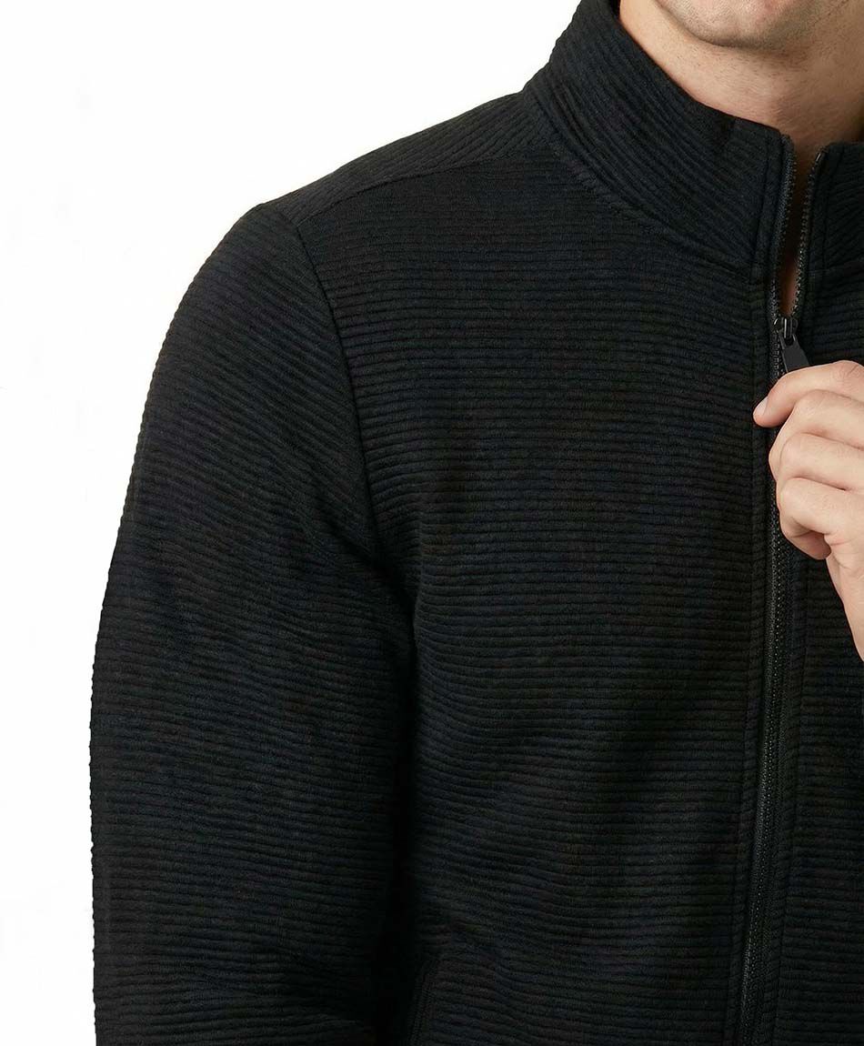 Chaqueta hombre cierre completo negro