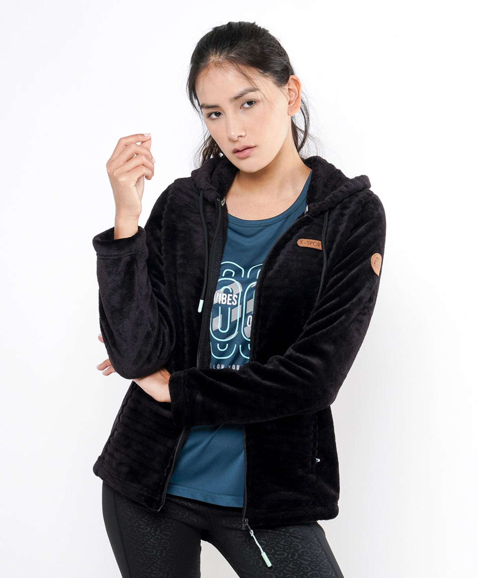 Polar deportivo mujer textura black Polar deportivo mujer textura black