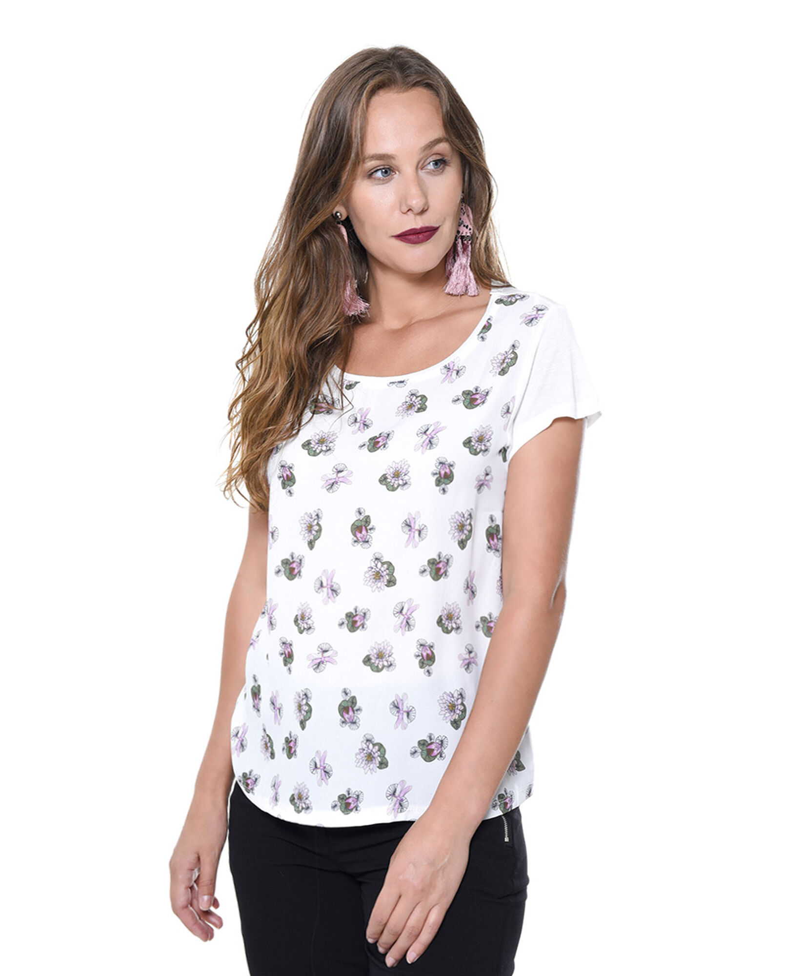 Polera estampada mixta Polera estampada mixta