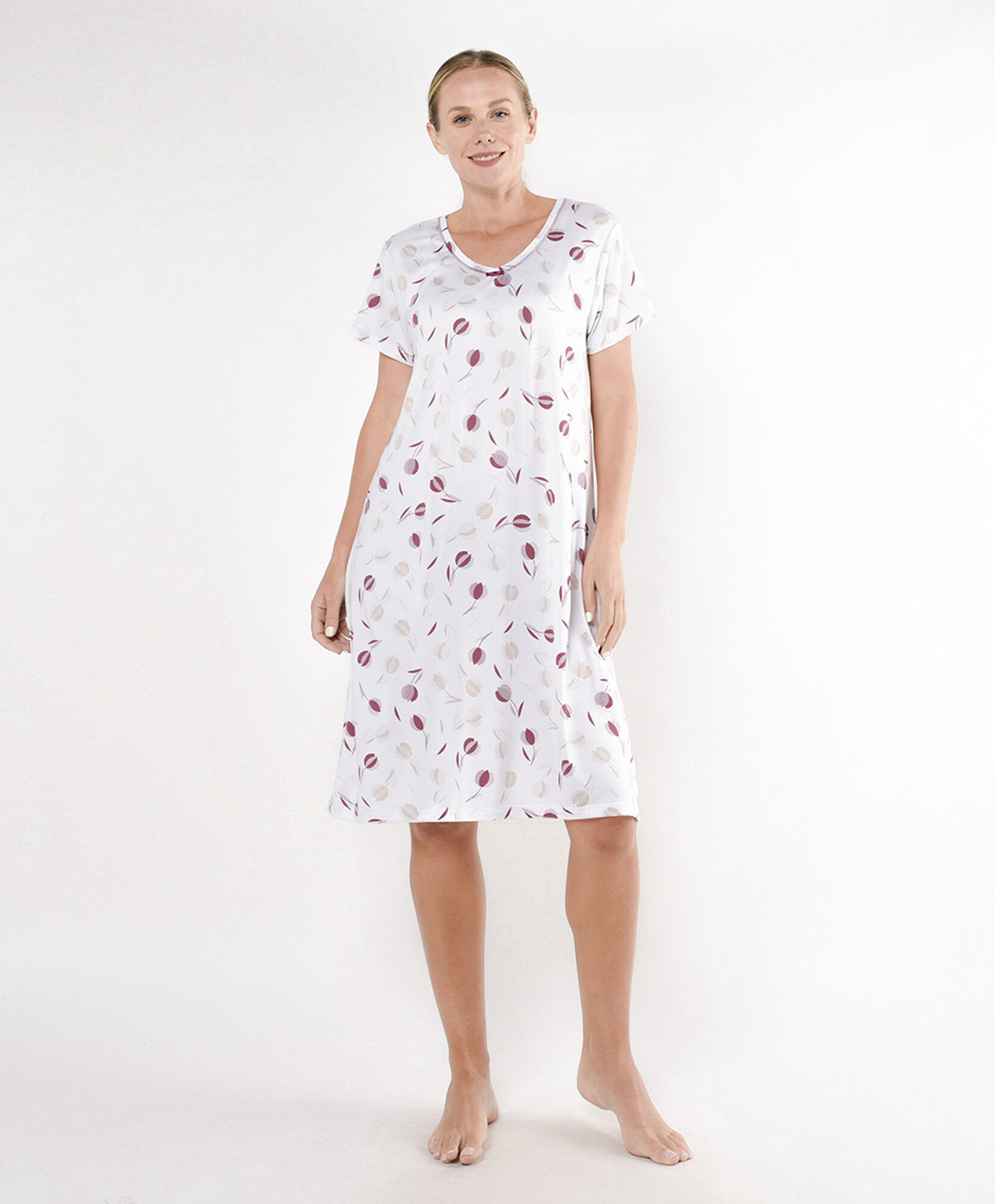 Camisa de dormir mujer hojas pink Camisa de dormir mujer hojas pink