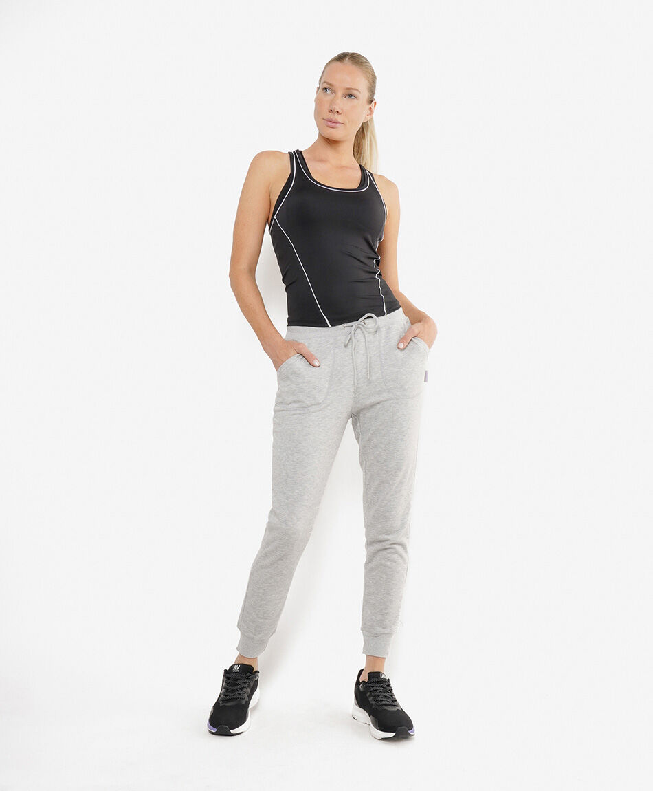 Pantal&oacute;n de buzo mujer liso jogger