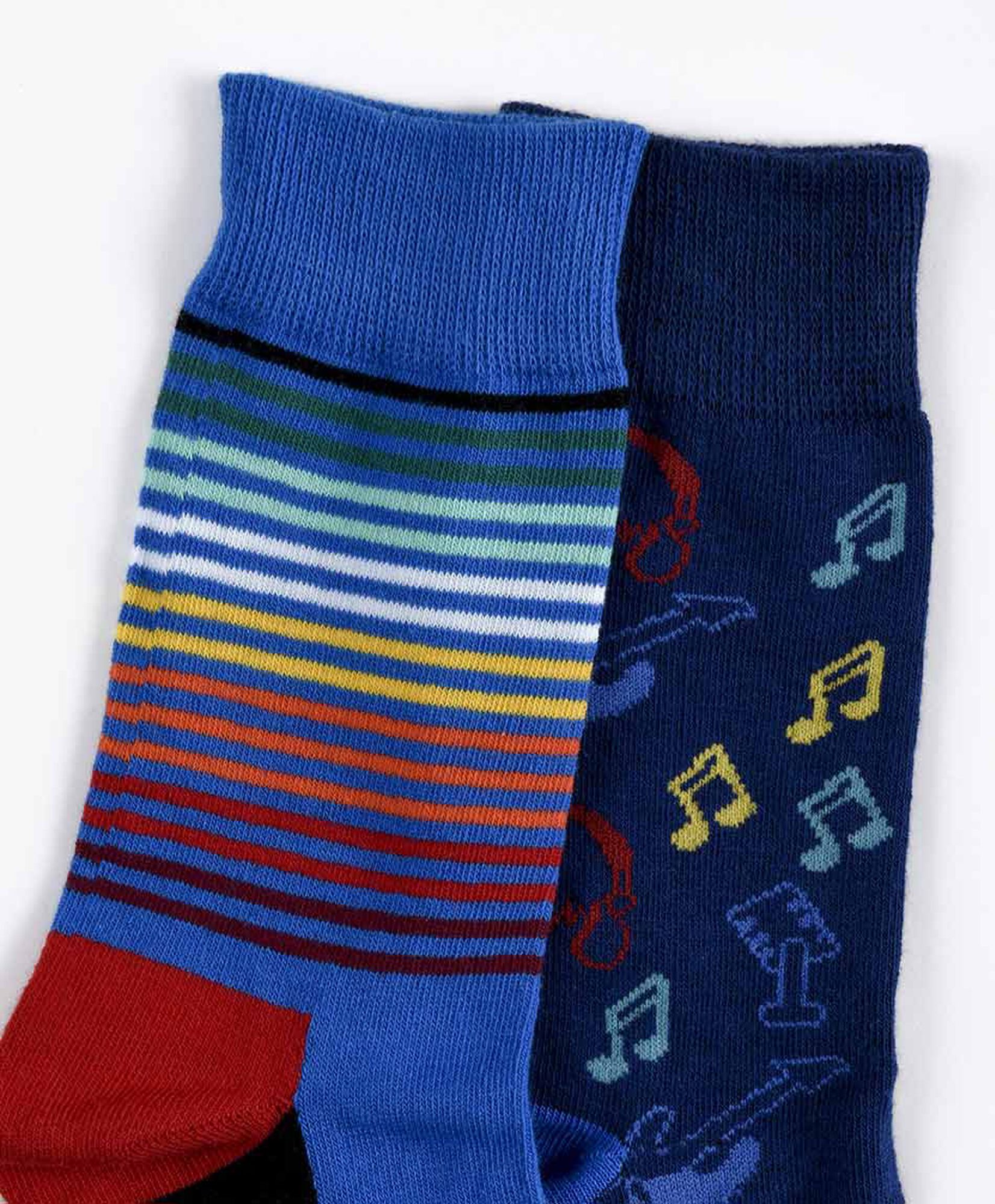Pack 2 calcetines hombre música y líneas Pack 2 calcetines hombre música y líneas