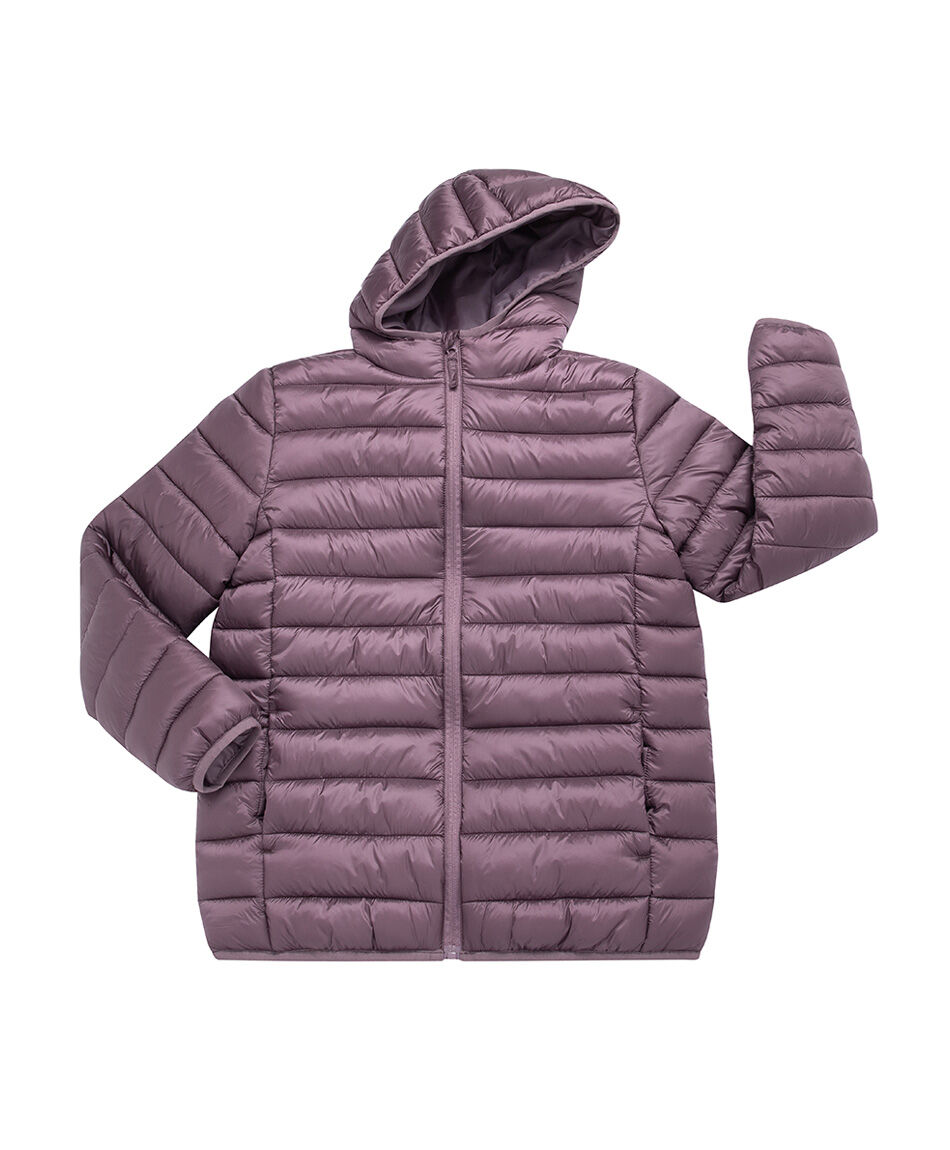 Parka ni&ntilde;a  con capucha purple