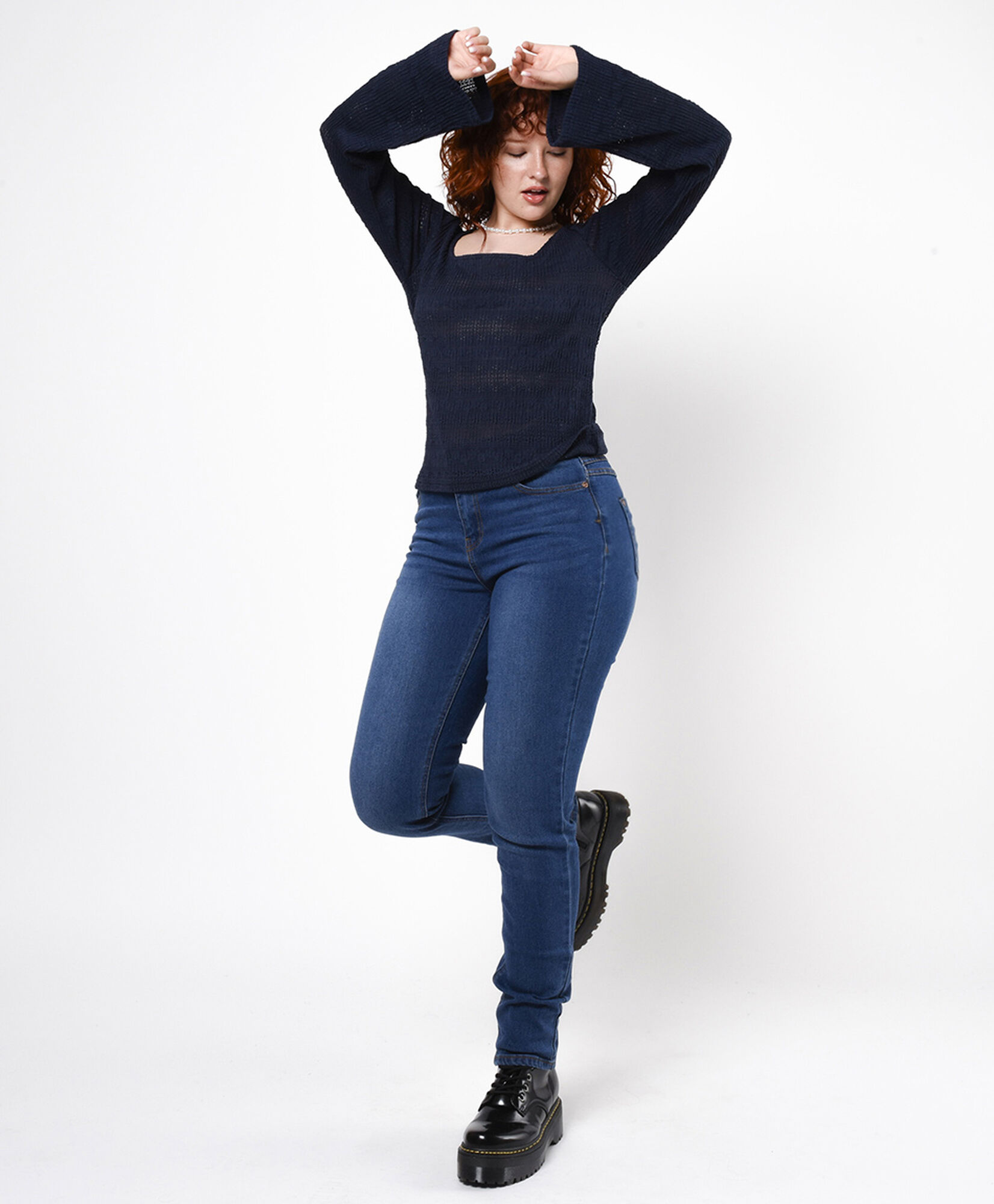 Jeans mujer doble botón skinny fit Jeans mujer doble botón skinny fit
