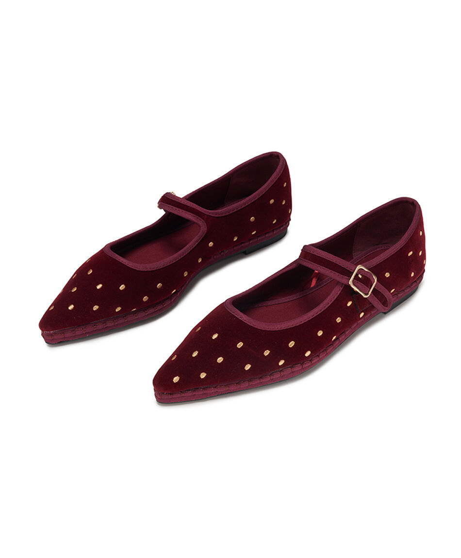 Ballerina mujer velvet tachas