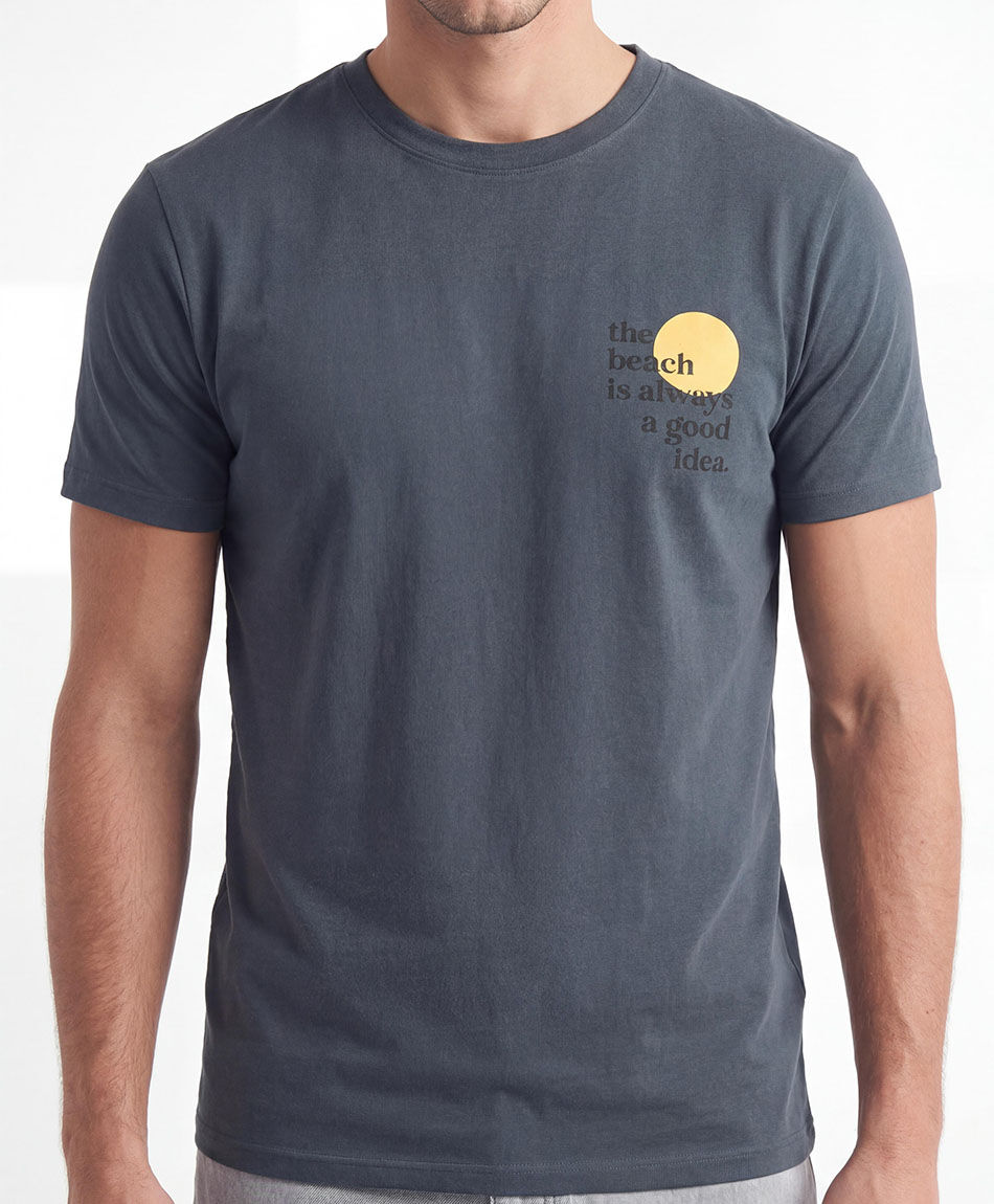 Polera hombre estampado tiny sun