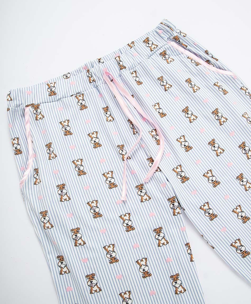 Pijama mujer rayas dog yorkshire