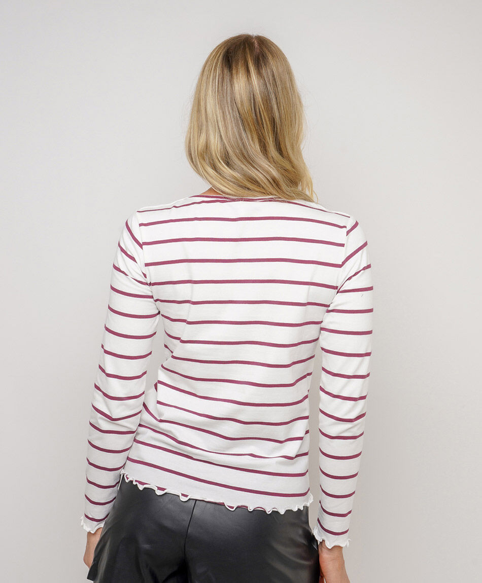 Polera mujer l&iacute;neas basta ondas