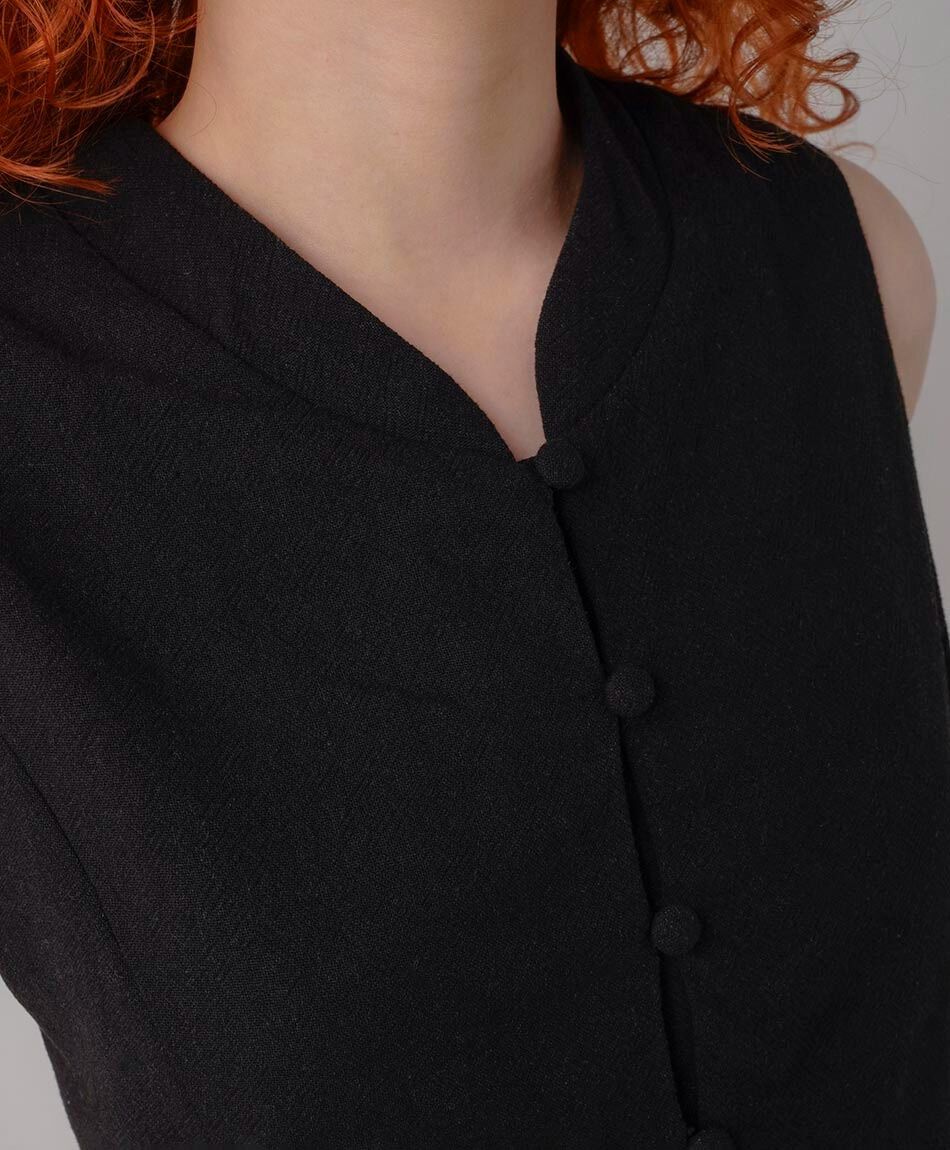 Vest mujer mao lino