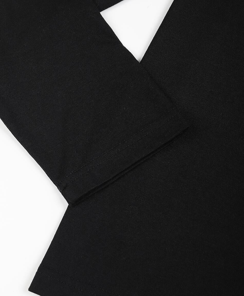 Polera hombre cuello polo negro