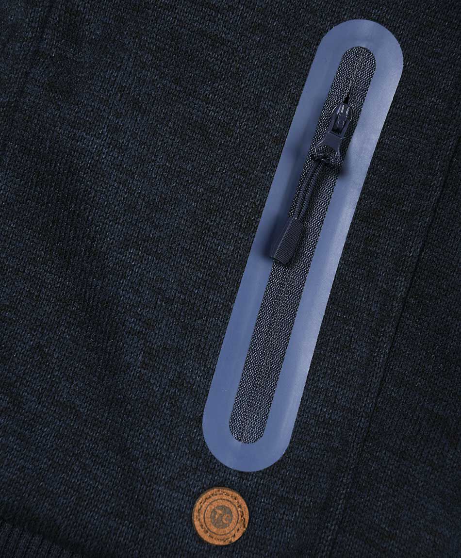 Chaqueta escolar jaspeada bolsillos