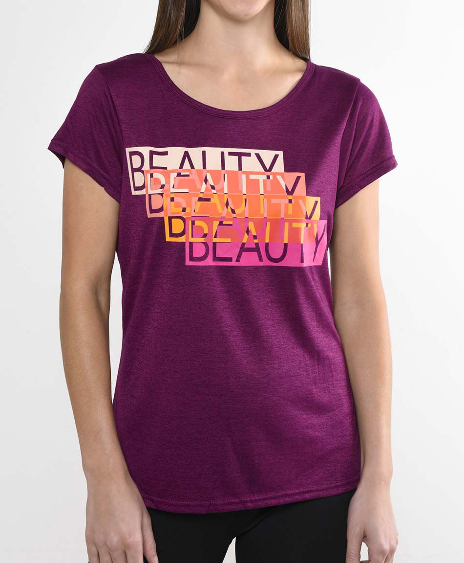 Polera deportiva manga corta cuello redondo