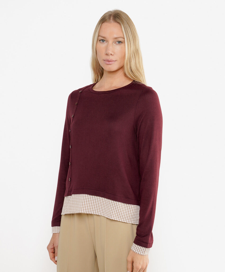 Polera mujer basta cuadros