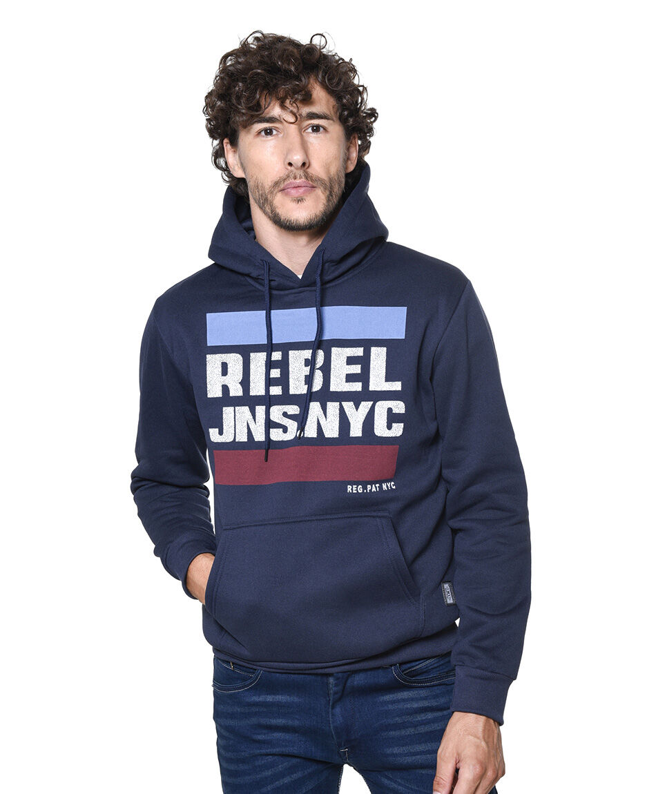 Poleron capucha print