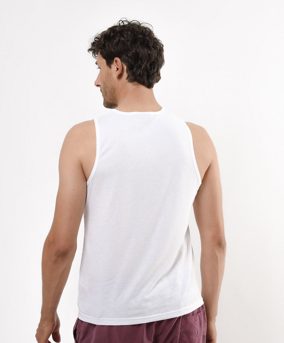 Polera hombre estampada california sin mangas