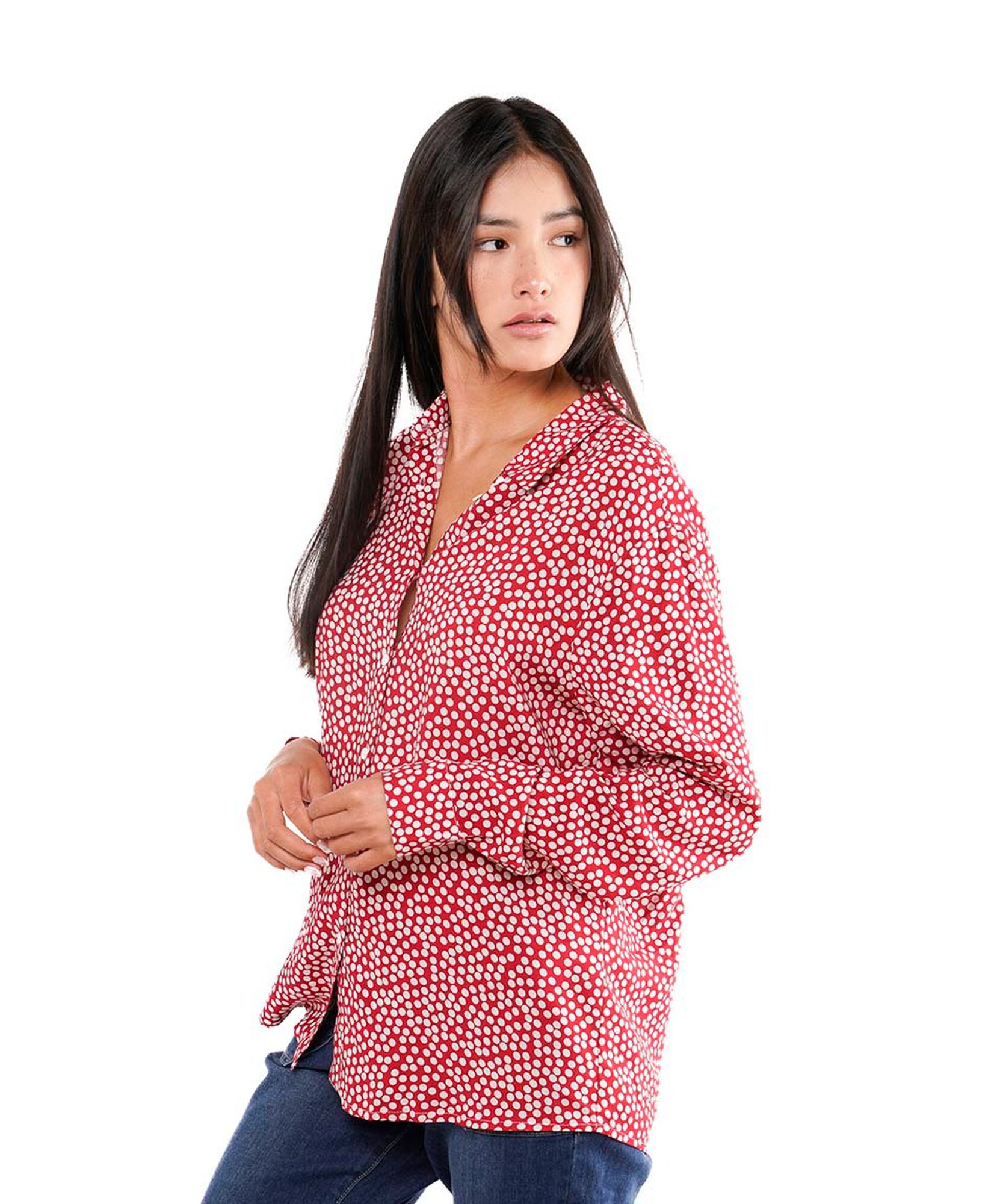 Blusa mujer puntos roja Blusa mujer puntos roja