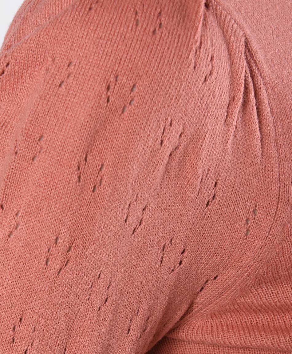 Sweater mujer calado en mangas