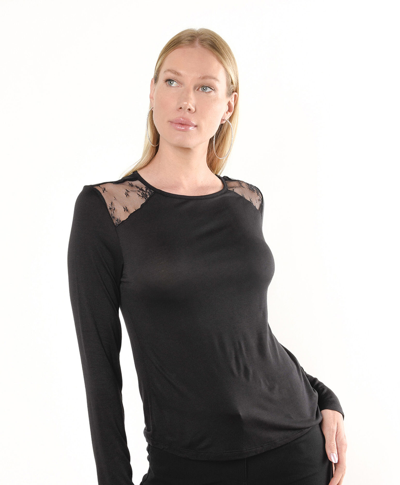 Polera mujer transparencia hombros Polera mujer transparencia hombros