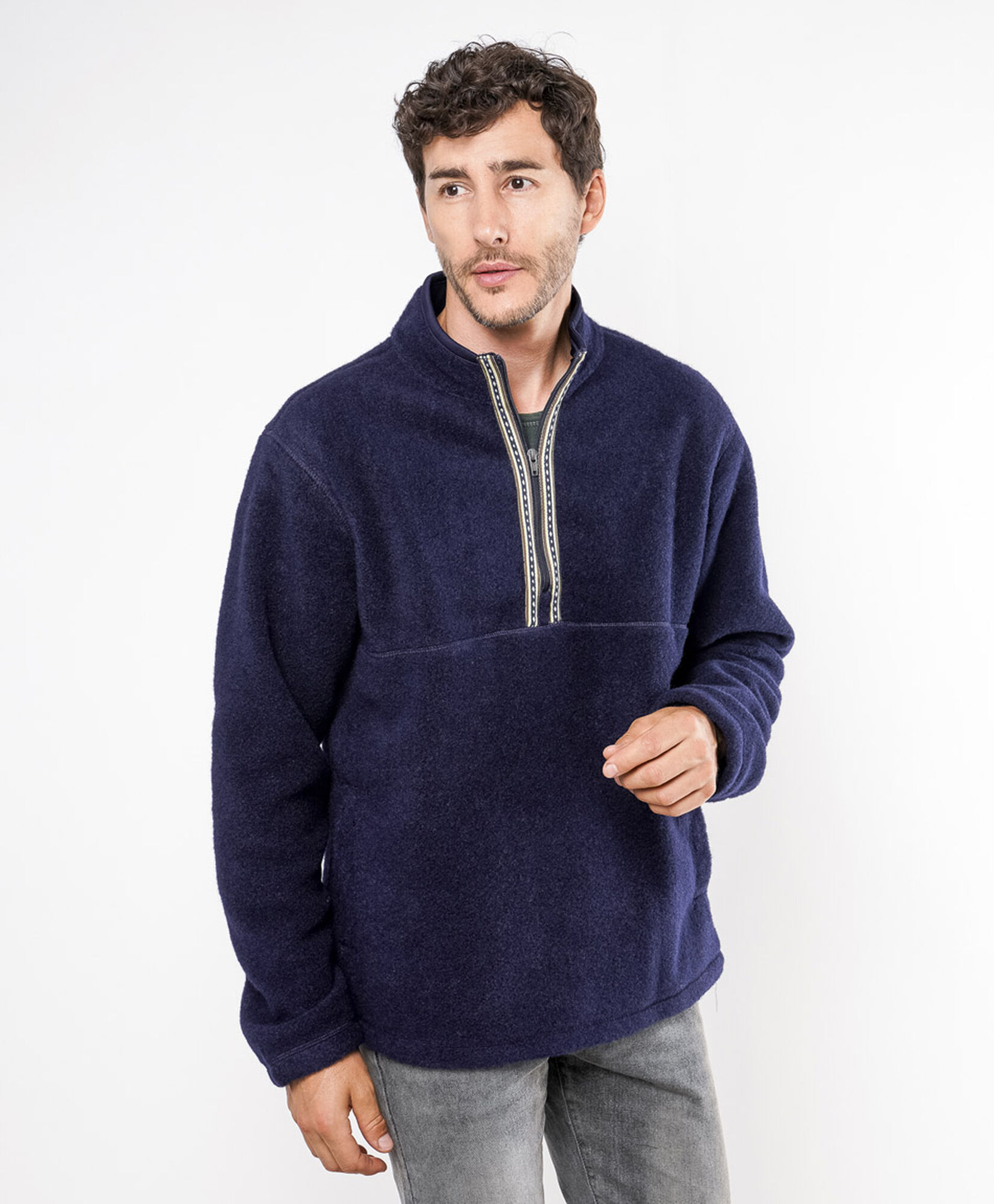 Chaqueta hombre polar doble línea Chaqueta hombre polar doble línea