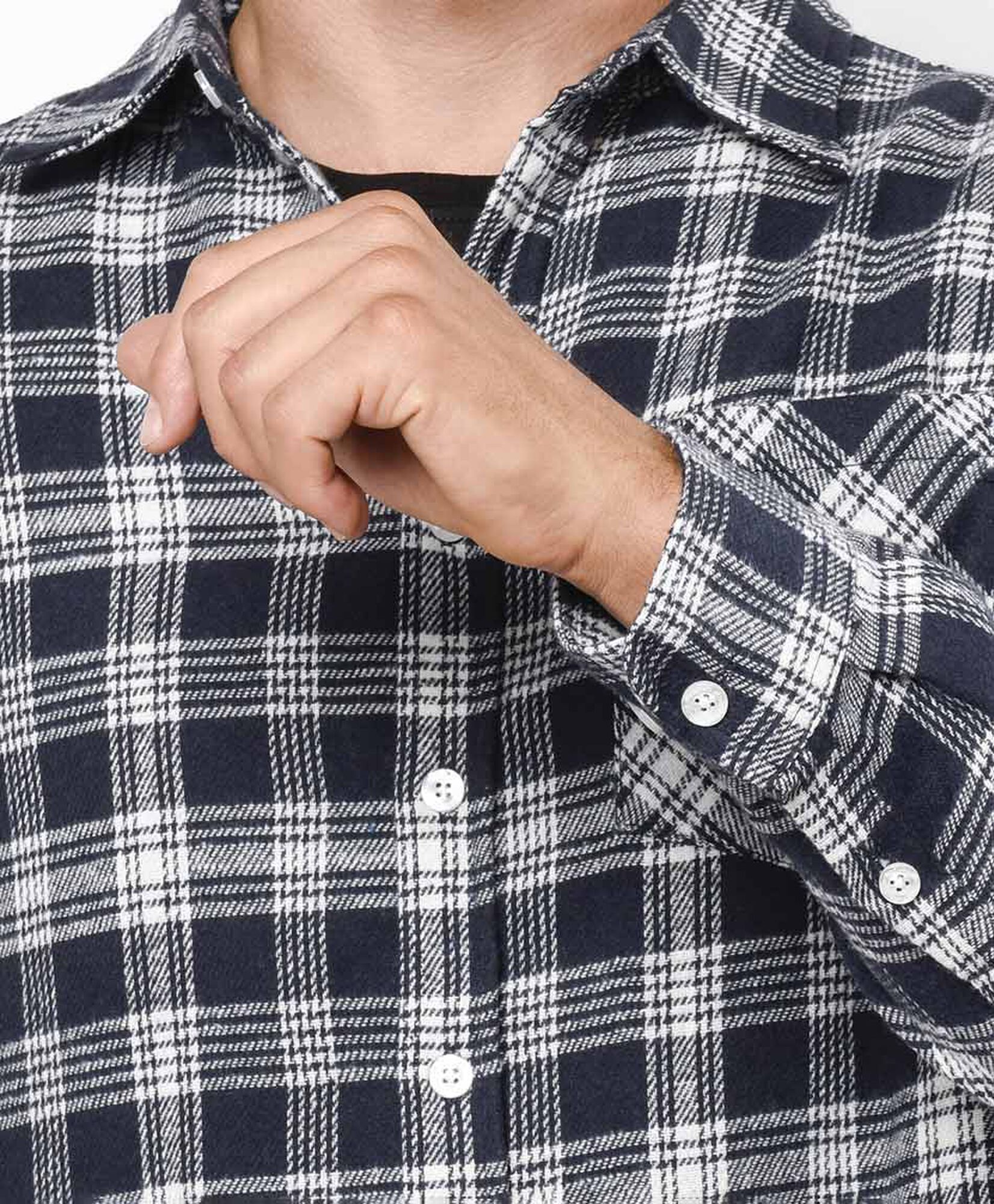 Camisa hombre franela azul y blanco Camisa hombre franela azul y blanco