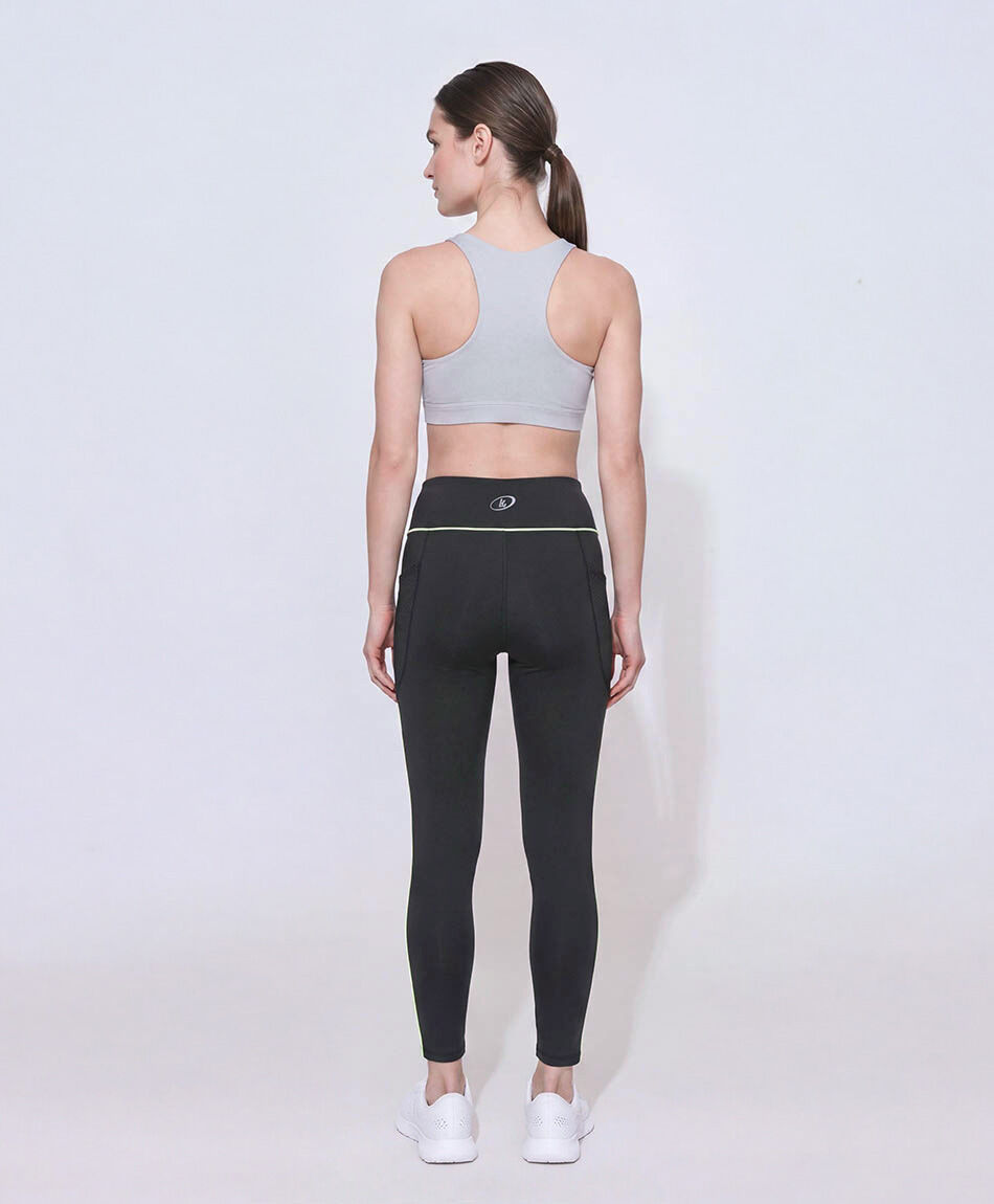 Calza deportiva mujer l&iacute;neas verde