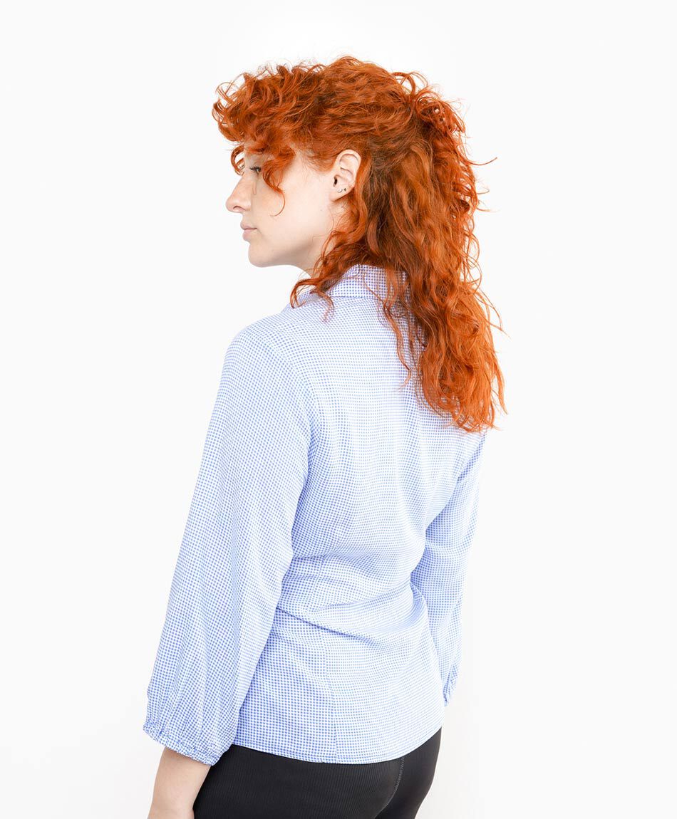 Blusa mujer lazo cintura