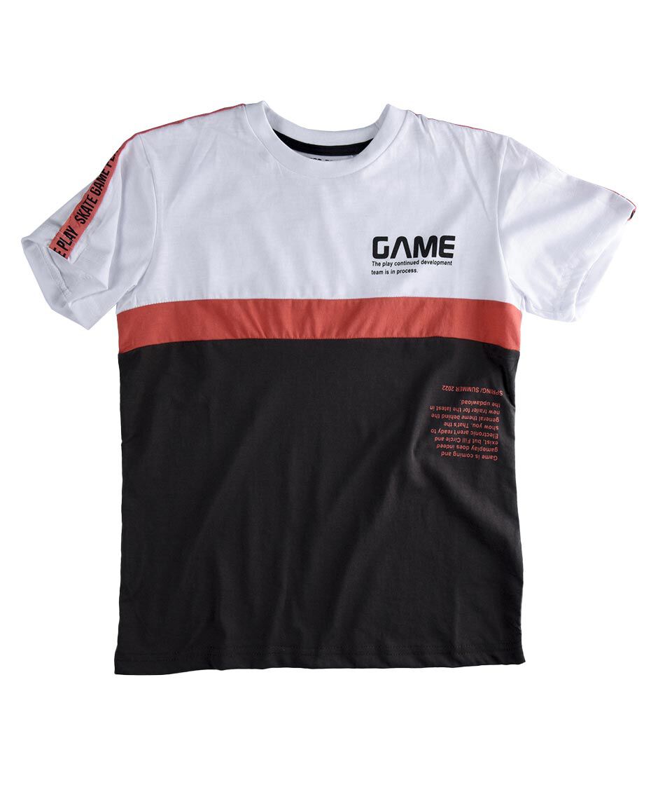 Polera manga corta cuello redondo