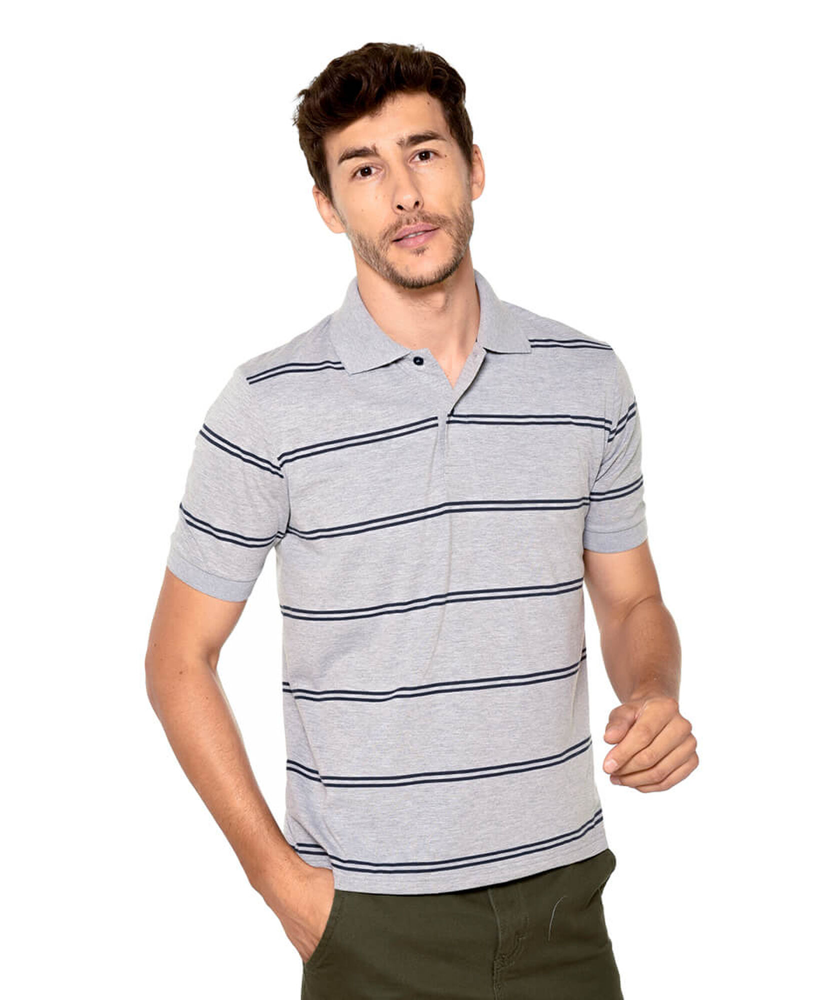Polera cuello polo lineas Polera cuello polo lineas