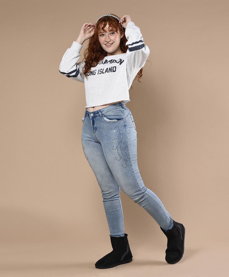 Jeans tiro alto skinny fit