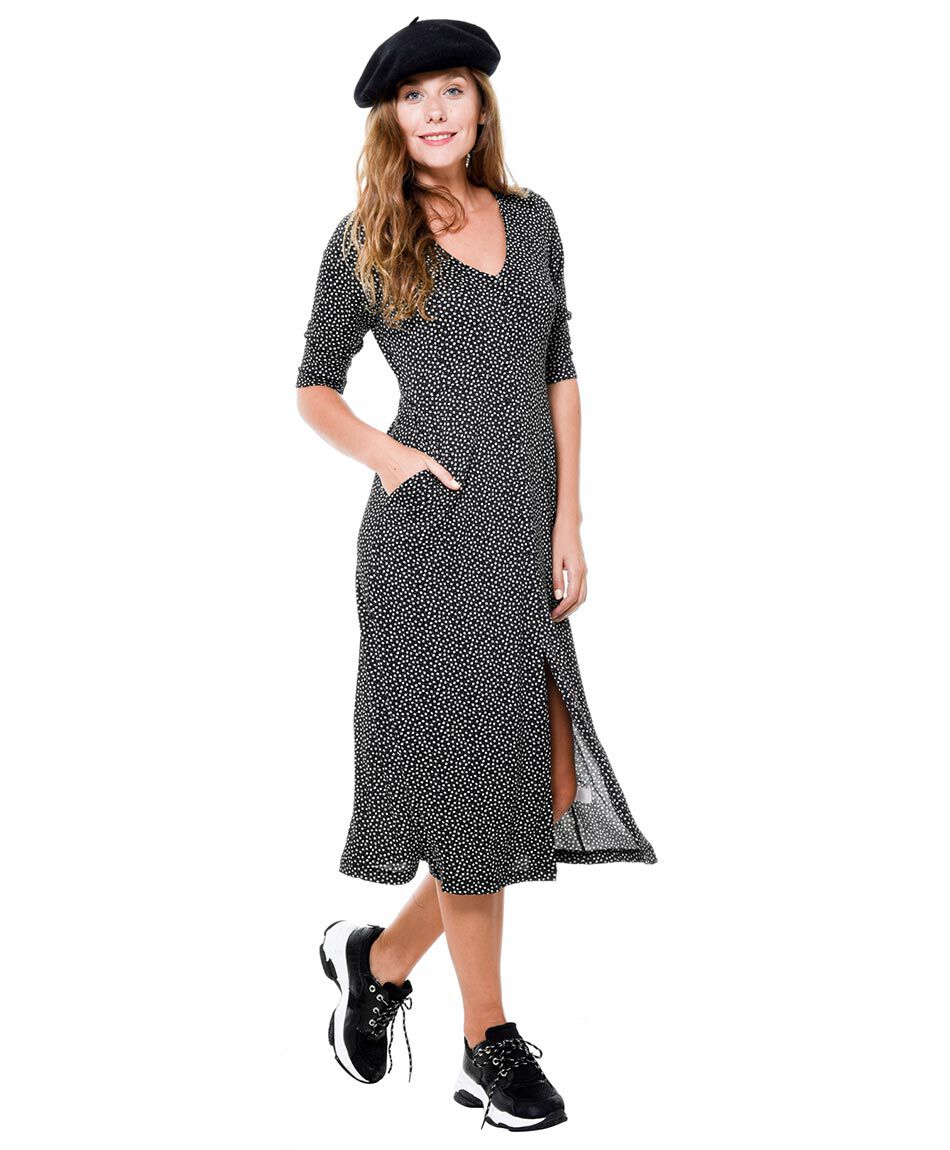 Vestido florcitas botones