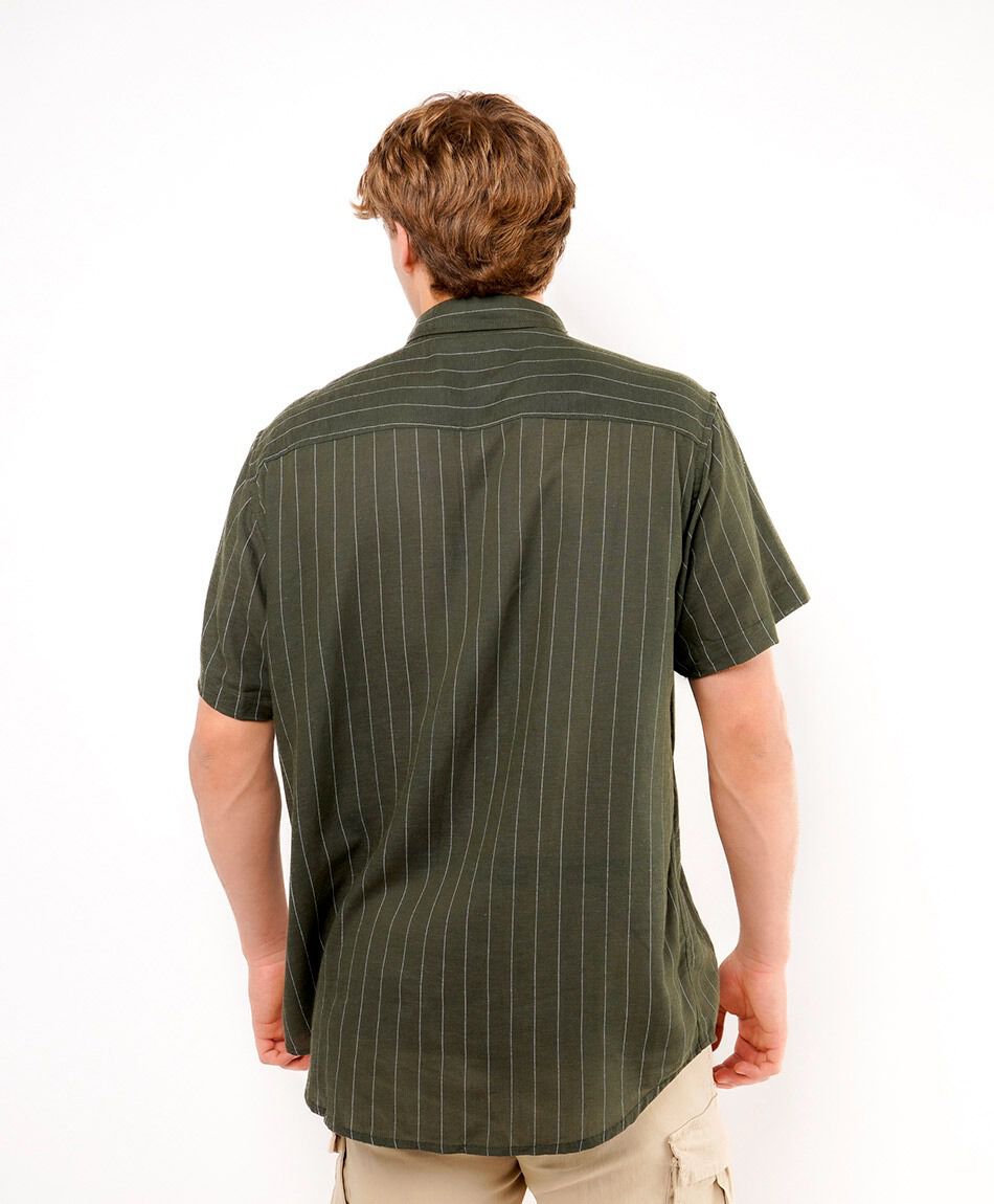 Camisa hombre manga corta dise&ntilde;o rayas