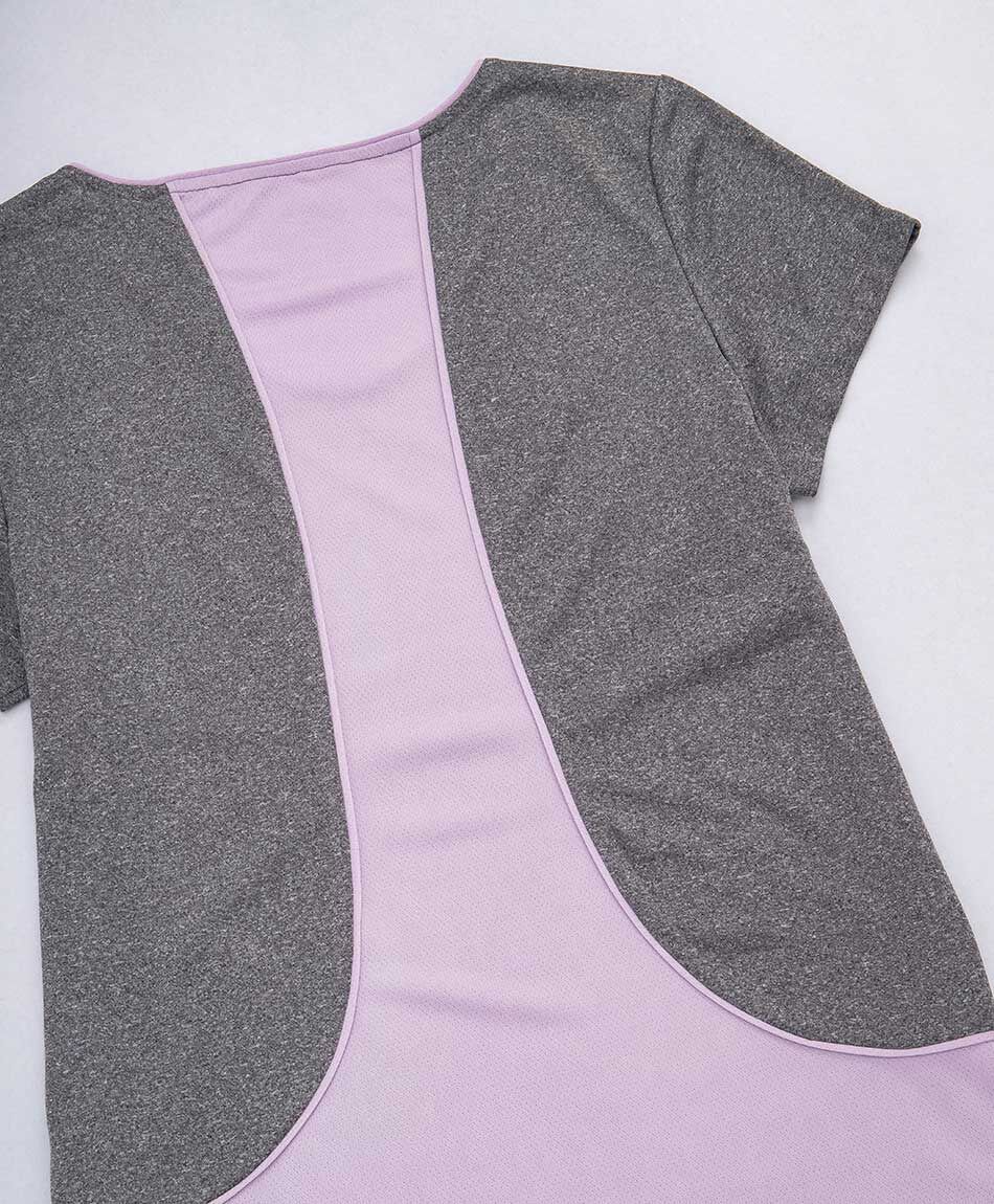 Polera deportiva mujer mix gris