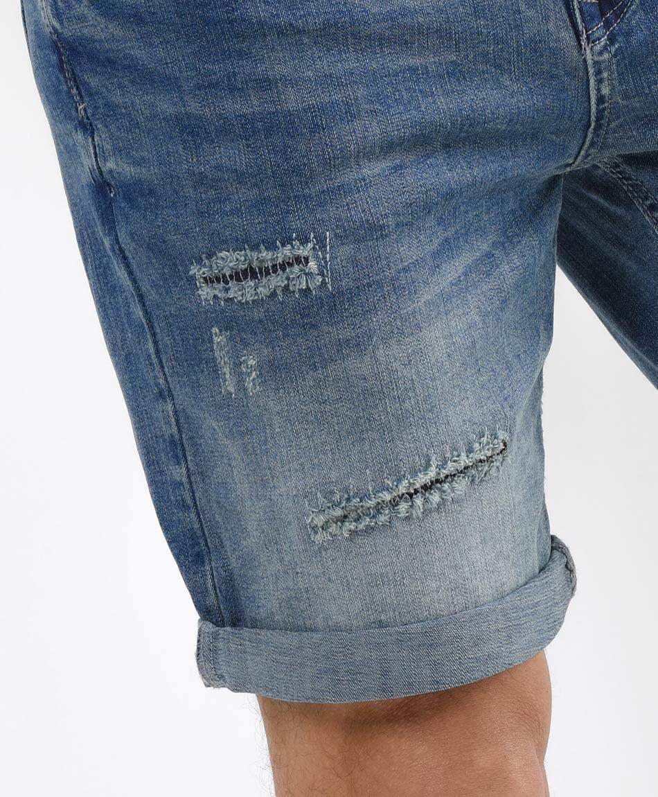 Bermuda hombre denim doblez
