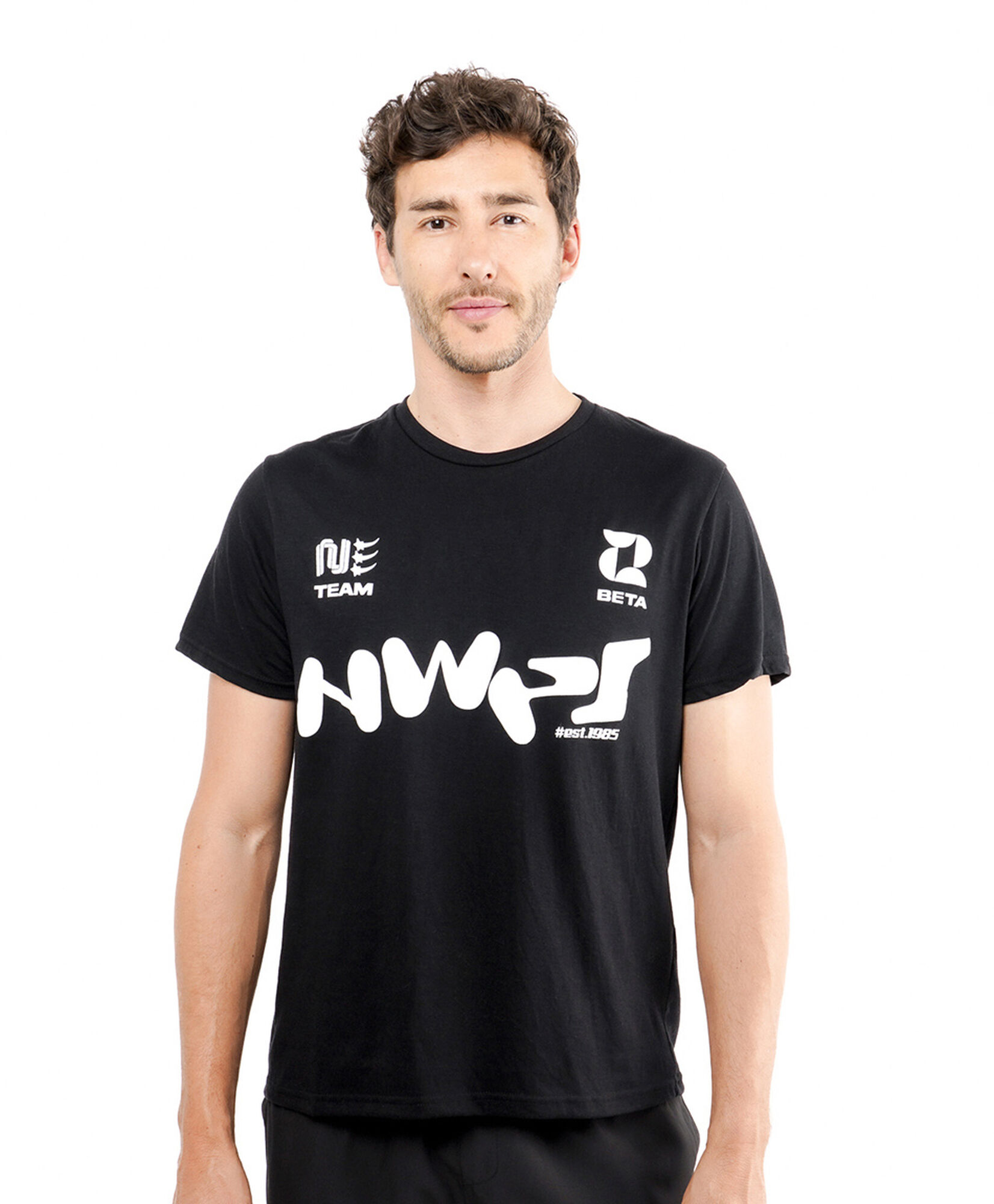 Polera hombre estampado doble letras Polera hombre estampado doble letras