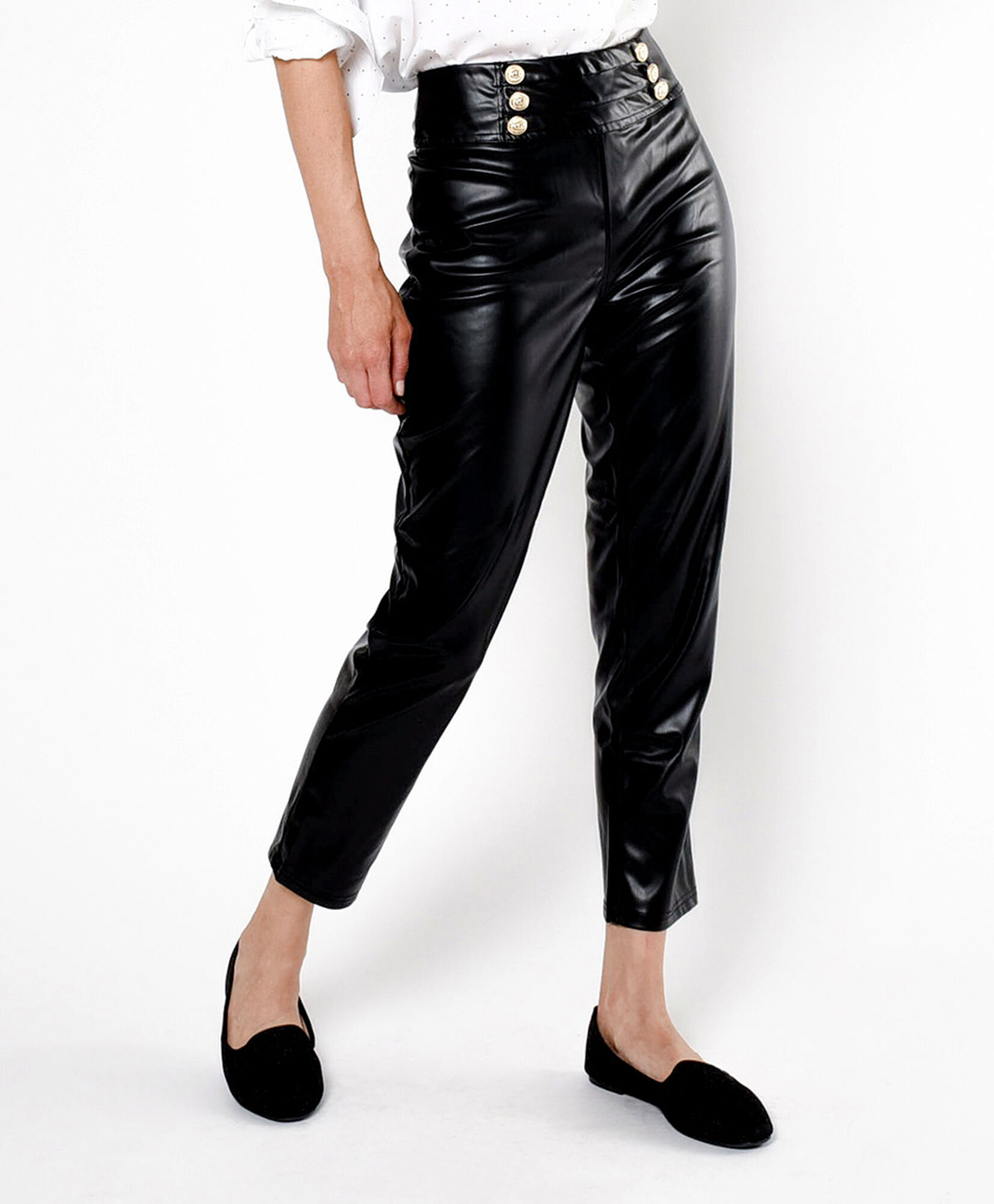 Leggins mujer botones cuerina Leggins mujer botones cuerina