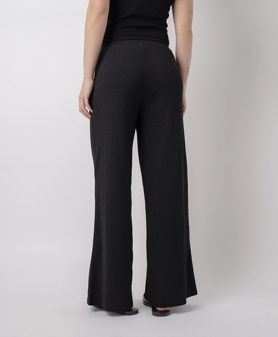 Pantal&oacute;n mujer jacquard negro