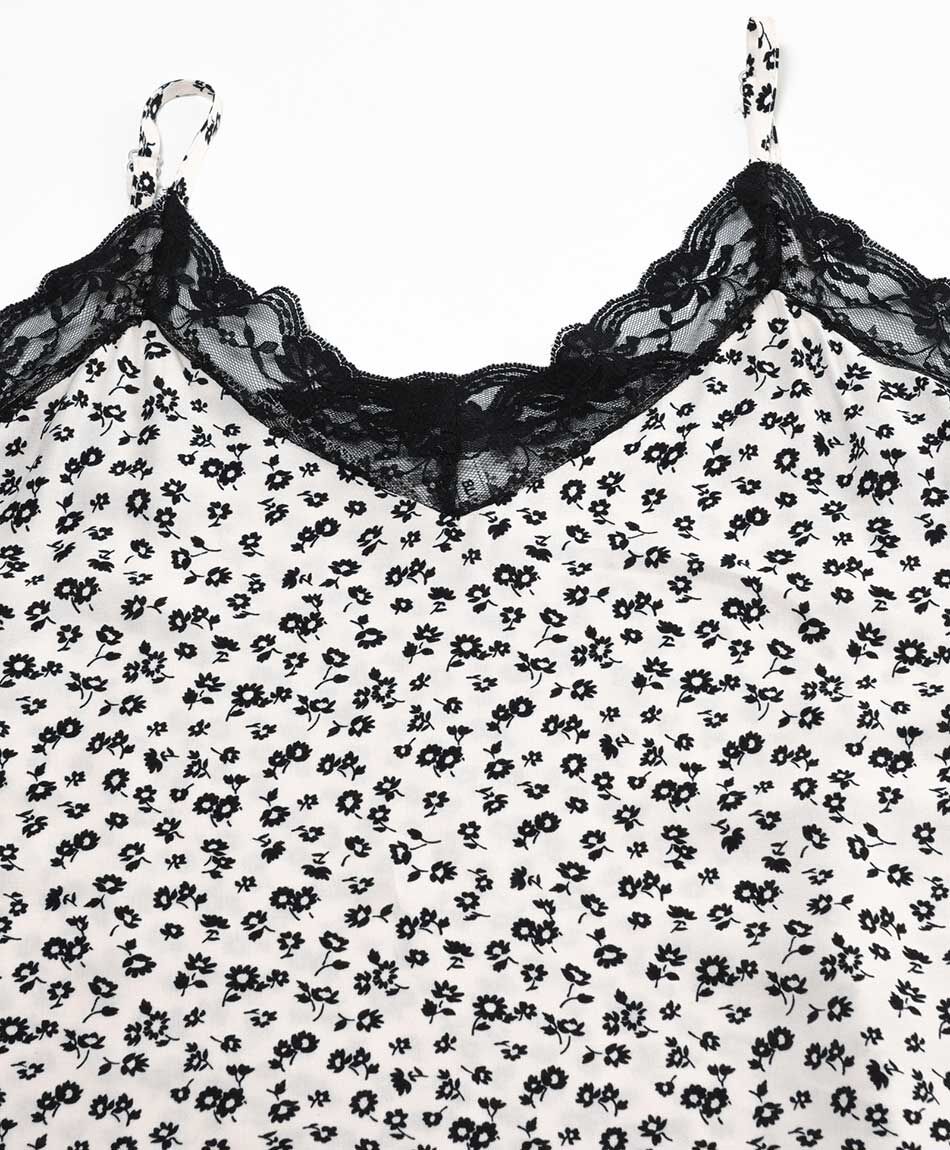Blusa mujer top encaje florcitas