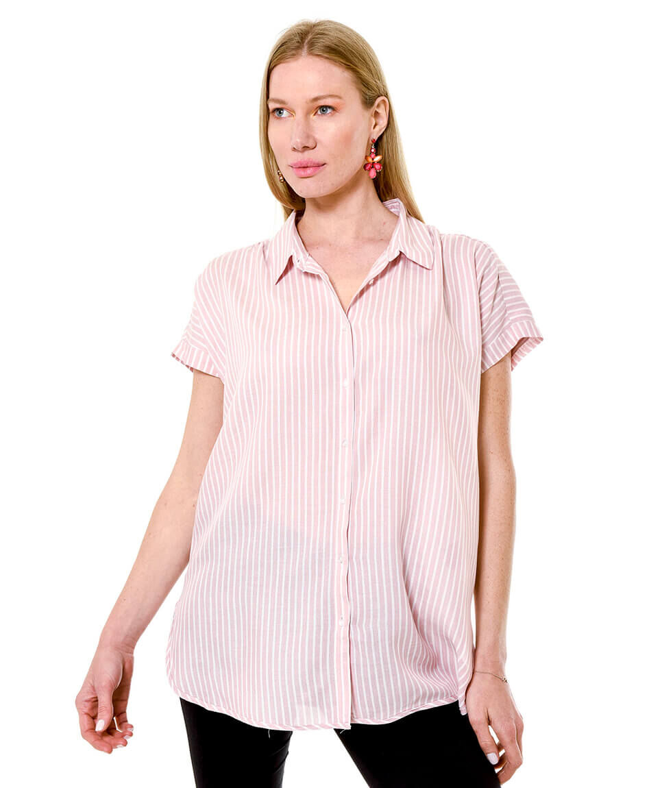 Blusa camisera rayas
