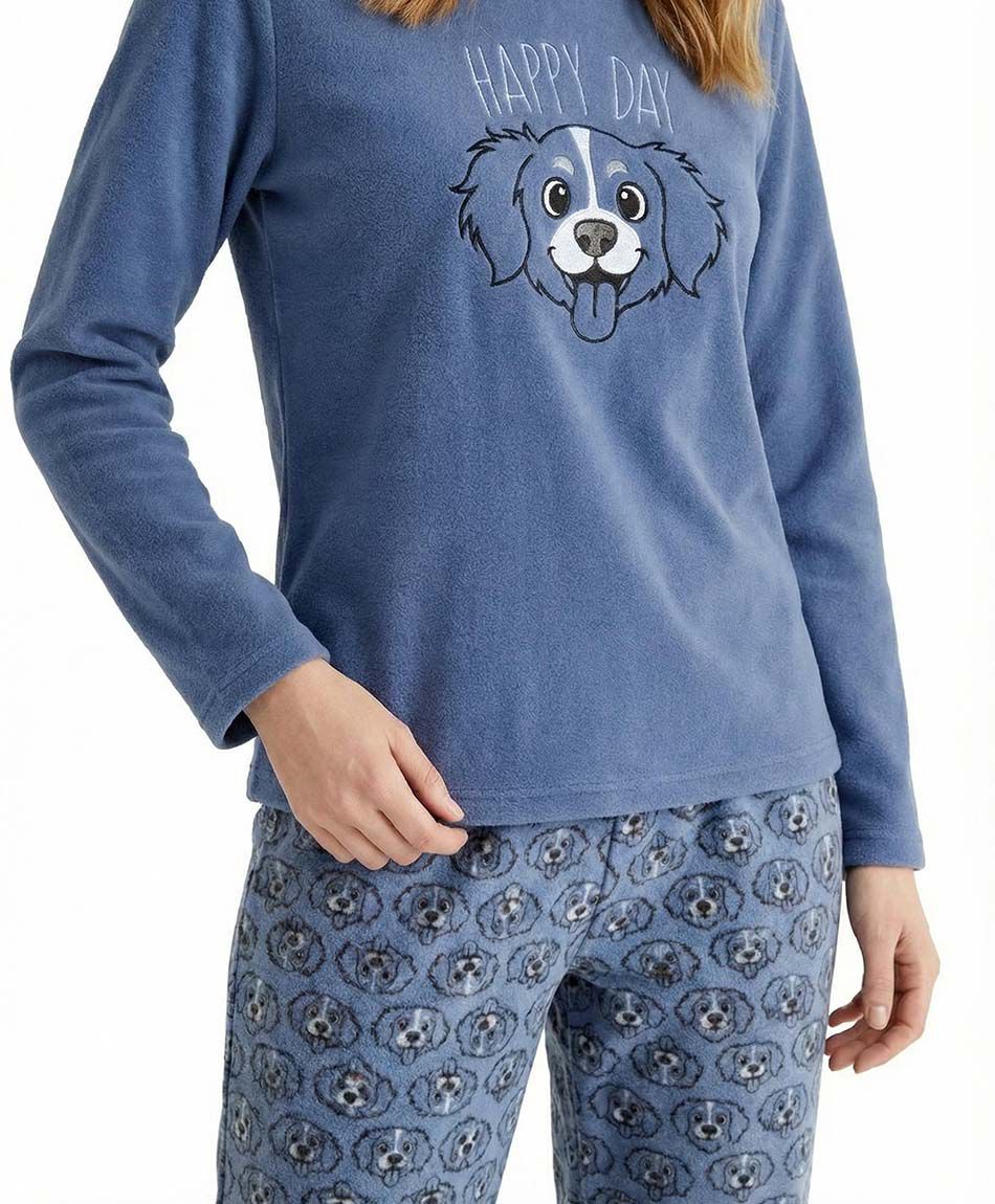Pack pijama + calcetines mujer polar happy days