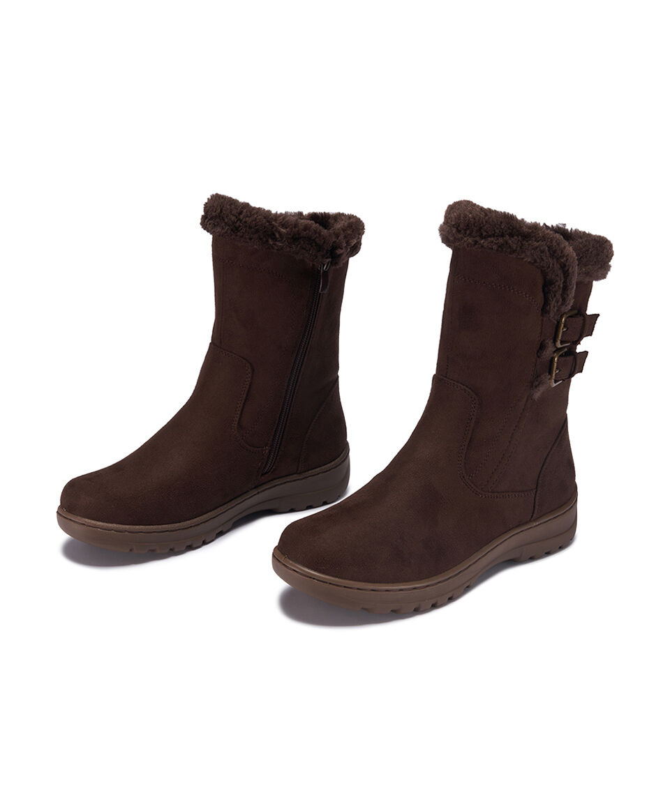 Bota mujer larga doble hebilla