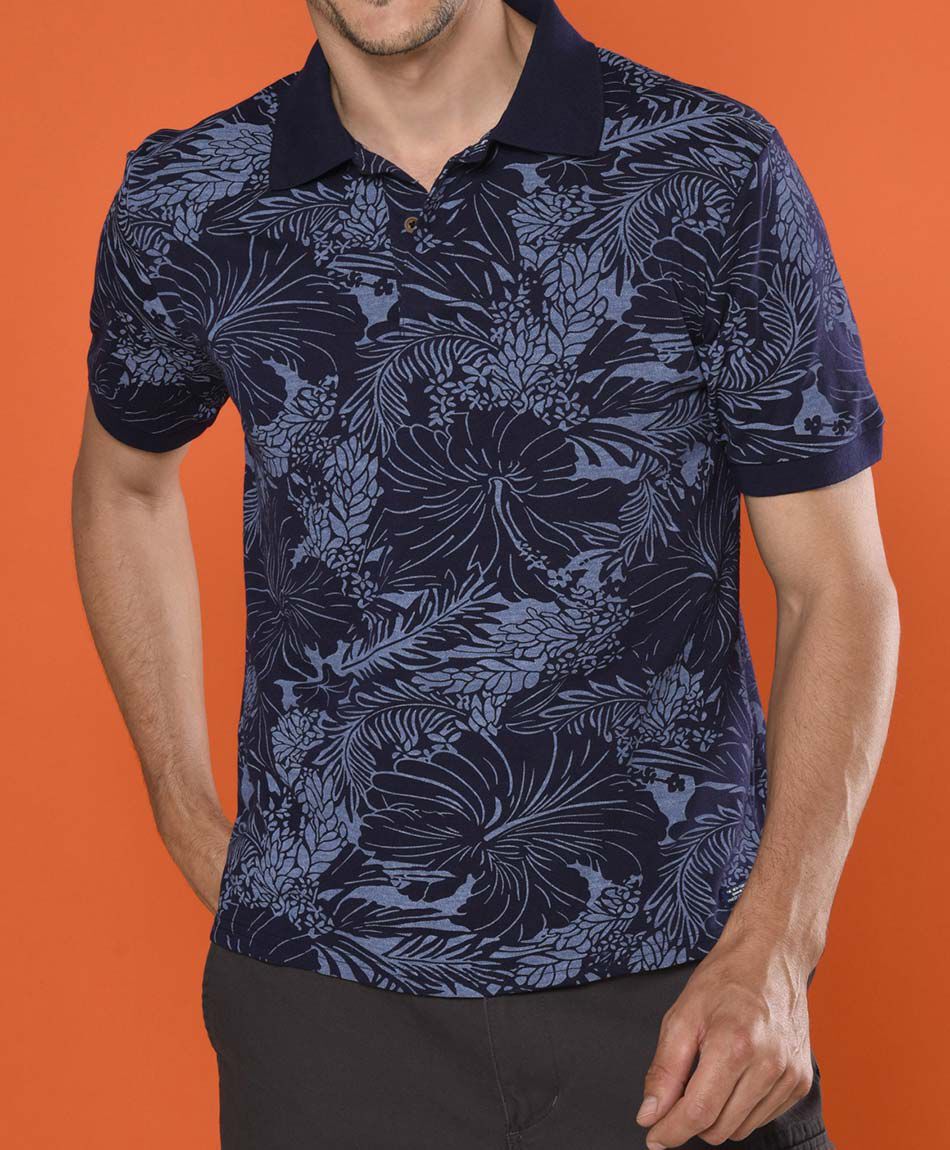 Polera manga corta cuello piqu&eacute;