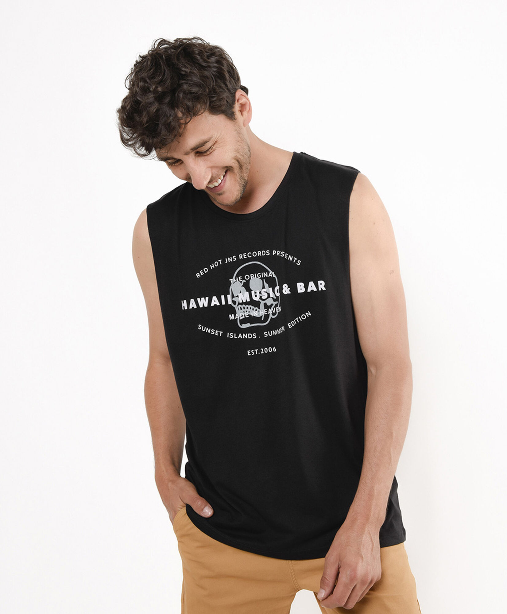 Polera hombre hawaii sin mangas Polera hombre hawaii sin mangas