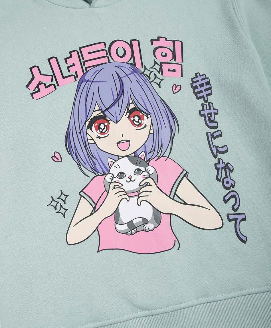 Poler&oacute;n ni&ntilde;a anim&eacute; gatito