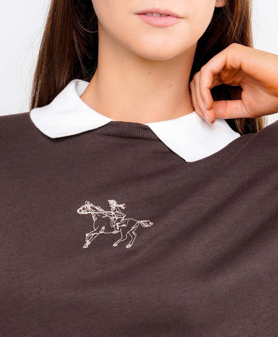 Poler&oacute;n mujer cuello redondo